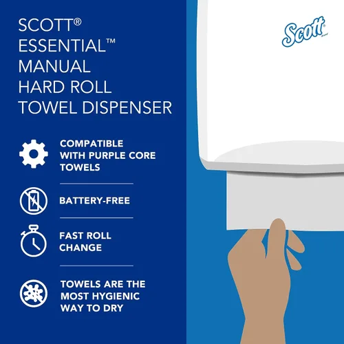 Vista 10 de Scott Professional Dispensador manual de toallas de papel de rollo duro (46254)