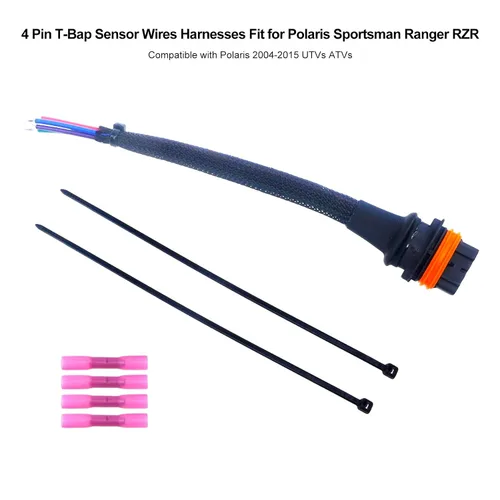Vista 2 de YouVbeen 4 Pin T-Bap Temp Baro Sensor Cables Pigtail Arneses Kit de reparación para Polaris RZR Ranger Sportsman 700 750 800 EFI UTV ATV Reemplazar