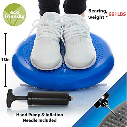 Vista 5 de Cojín de estabilidad inflado, cojín de asiento de equilibrio de yoga para aliviar el dolor, recuperación del suelo pélvico, entrenamiento