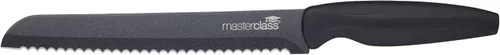 Vista 4 de MasterClass Agudo - Juego de cuchillos de acero inoxidable antiadherentes de 5 piezas y bloque magnético para cuchillos, color negro