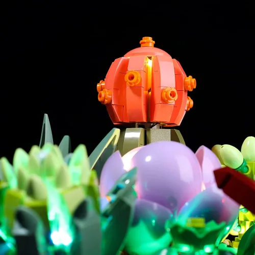 Vista 9 de Kyglaring Kit de iluminación LED para Lego Succulents 10309 - Juego de construcción de modelos, moderno, multicolor, interior, control remoto