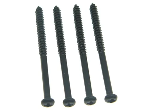 Vista 3 de KAISH Paquete de 20 tornillos y resortes de montaje de guitarra bajo para pastillas de barra de jabón Precision P o J Bass y P90 - Negro