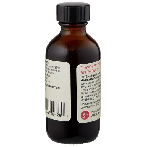 Vista 2 de Lafaza Extracto orgánico puro de vainilla de Bourbon de Madagascar, totalmente natural (2 fl oz)