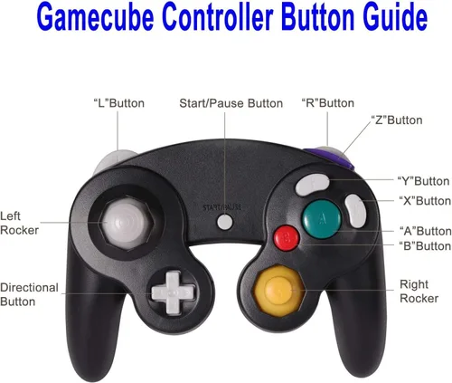 Vista 2 de Gamecube Controller - Paquete de 4 adaptadores de 4 puertos y 4 cables de extensión para Switch PC y consola Wii U mejorada (OPBS)