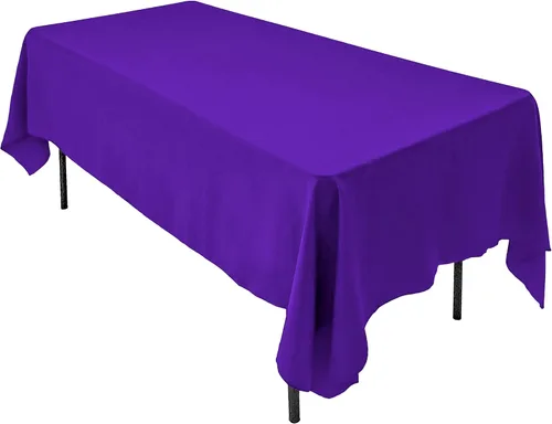 Vista 5 de AK TRADING CO. Mantel rectangular de poliéster de 60 x 102 pulgadas, fabricado en Estados Unidos, resistente a las arrugas, ignífugo, duradero