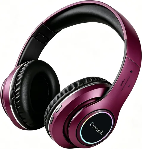 Vista 11 de Bluetooth sobre laoreja, tiempo de reproducción de 24horas y 6 modos de muisica ecualizados, auriculares inalambricos con microfono Plata Gris