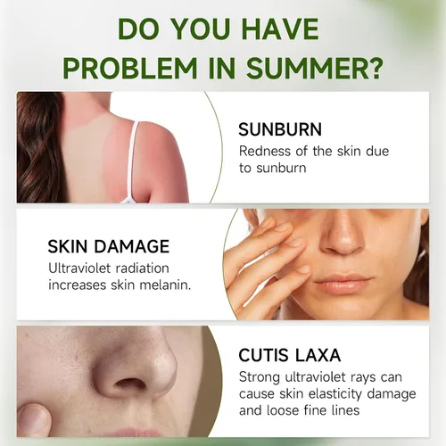 Vista 5 de Centella Protector solar SPF50 PA++++ Calmante Humedad Facial Protector solar Centella Asiatica Protector solar coreano Mate No Blanco Cast Face