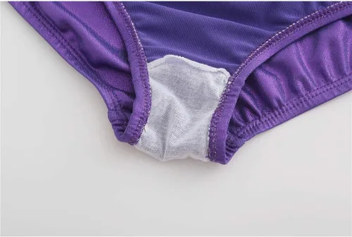 Vista 8 de Leotardos de gimnasia de manga larga para niñas, diseño de remolino dorado brillante