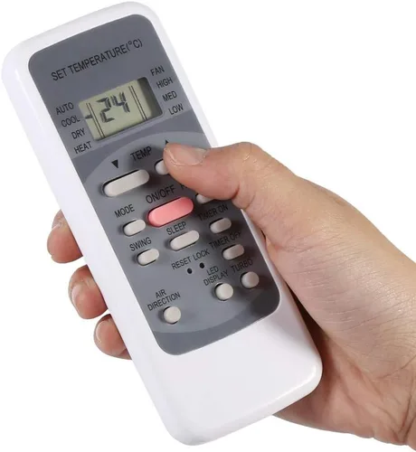 Vista 5 de Control remoto universal de aire acondicionado con reloj y temporizador incorporados, control remoto de aire acondicionado de repuesto general