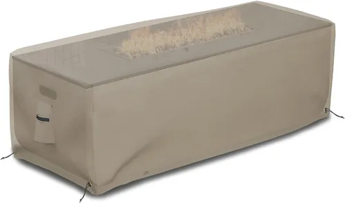 Vista 5 de Covers & all Funda rectangular para hoguera, forma rectangular, 12 onzas, impermeable, resistente a los rayos UV y a la intemperie, para patio