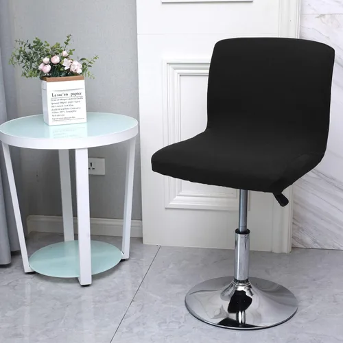 Vista 2 de WOMACO - Funda para taburete de bar con respaldo impreso, para sala de comedor, giratoria, cuadrada, funda para asiento de silla de bar, protector