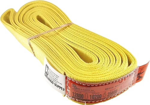 Vista 22 de DD Sling (fabricado en Estados Unidos) de 1 pulgada y 2 pulgadas de ancho por 4 pies a 12 pies de longitud en el listado, 2 capas, eslingas