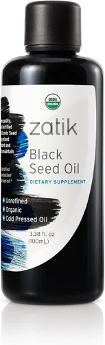 Vista 6 de Zatik Naturals - Aceite de semilla de comino negro y extracto supercrítico, prensado en frío, sin refinar, sin gluten, vegano, 90 cápsulas blandas