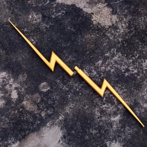 Vista 5 de A&C Hero Lightning Bolt - Accesorios de arma de cosplay para mujeres y hombres (dorado, talla única)