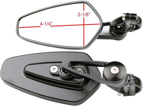 Vista 3 de 1 par flecha negro CNC manillar barra final motocicleta espejos compatibles para 2016 Kawasaki Ninja H2R