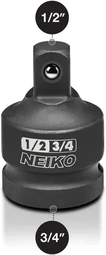 Vista 2 de NEIKO 30237A Adaptador de impacto de 3/4" hembra a 1/2" macho Adaptador de reducción de enchufe Para uso con pistolas de impacto/llaves, barras