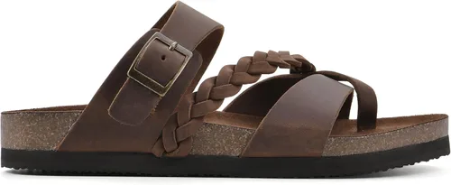 Vista 3 de WHITE MOUNTAIN Hazy Signature Comfort - Sandalias moldeadas con tiras trenzadas para mujer
