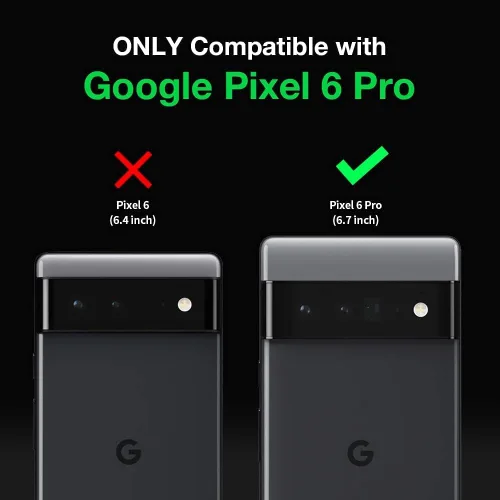Vista 2 de KIOMY Funda para Google Pixel 6 Pro, esquinas de bolsa de aire a prueba de golpes, funda protectora para teléfono, diseño híbrido, parte trasera