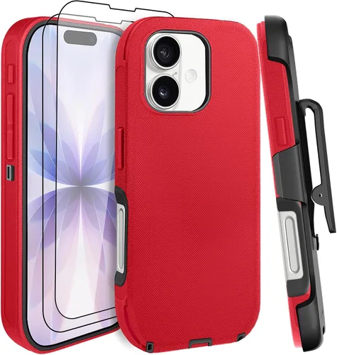 Vista 26 de Funda para iPhone 11 con Clip para Cinturón, Soporte y 2 Protectores de Pantalla, Protección Completa Resistente, Funda a Prueba de Golpes y Caídas
