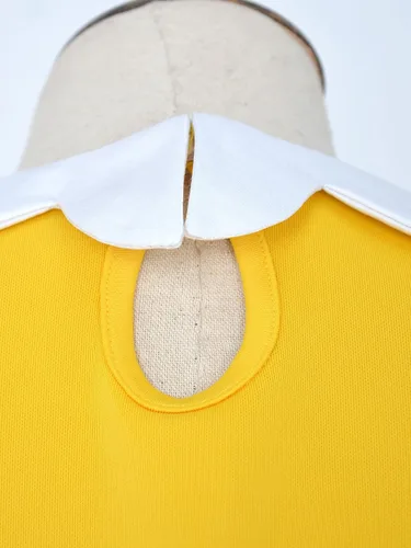 Vista 6 de miccostumes Disfraz de tenis amarillo para mujer con corona