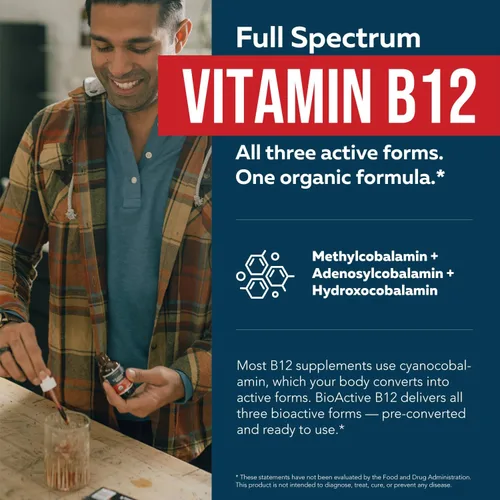 Vista 2 de Vitamina BioActiva B12 5000 mcg Contiene 3 Formas BioActivas de B12 Plus Cofactor Metilfolato - Metil B12, Adenosil B12 y Hidroxi B12