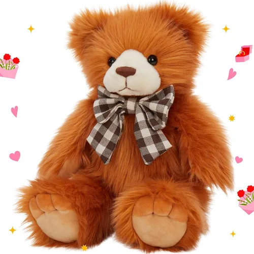Vista 15 de MorisMos Oso de Peluche Relleno, Pequeño Oso de Peluche de 14'' Juguete de Peluche Regalo para Niño Niña Bebé Adolescente Adulto, Tierno Juguete