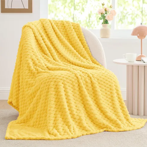 Vista 96 de BEDELITE Manta de forro polar para sofá y cama, manta decorativa de jacquard 3D de almendra, súper suave y acogedora, manta mullida cálida adecuada