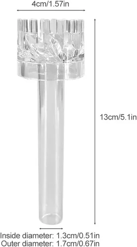 Vista 2 de DONGKER Tubo de lirio de acuario, desnatador de superficie acrílica para tanque de acuario de 5 pulgadas/8 pulgadas (16/0.866 in)