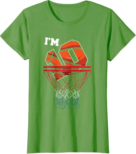 Vista 58 de Camiseta de regalo de cumpleaños con red de baloncesto de 10 años, Negro