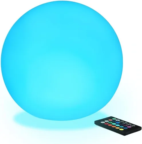 Vista 11 de Luz de bola LED, luz de orbe brillante de 6 pulgadas, lámpara de globo recargable, luces de estado de ánimo regulables con control remoto, lámpara