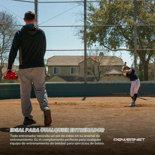Vista 7 de PowerNet Crusher Training Baseballs, Baseball Hitting Trainer for Improved Speed, Power & Coordination, Batting Practice Baseballs