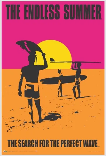 Vista 6 de Endless Summer - Póster de luz negra con licencia oficial, no flocado, 24 x 36 pulgadas