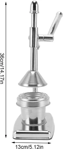 Vista 4 de Exprimidor de limón, exprimidor de cítricos de acero inoxidable, extractor de jugo de naranja, lima y pomelo con mango ergonómico para cítricos