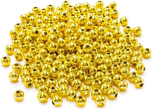 Vista 7 de (R) Cuentas de metal lisas y redondas de bronce envejecido de 8 mm, 200 piezas