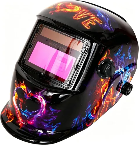 Vista 7 de Casco de soldadura con oscurecimiento automático: capucha solar de color verdadero BESTCLUB con rango de sombra ajustable 4/9-13 para máscara