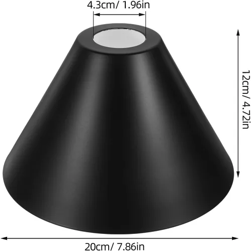 Vista 4 de DOITOOL Pantalla de lámpara de araña pequeña de hierro colgante de 7.9 pulgadas, pantalla moderna duradera para sala, comedor, cocina, estudio