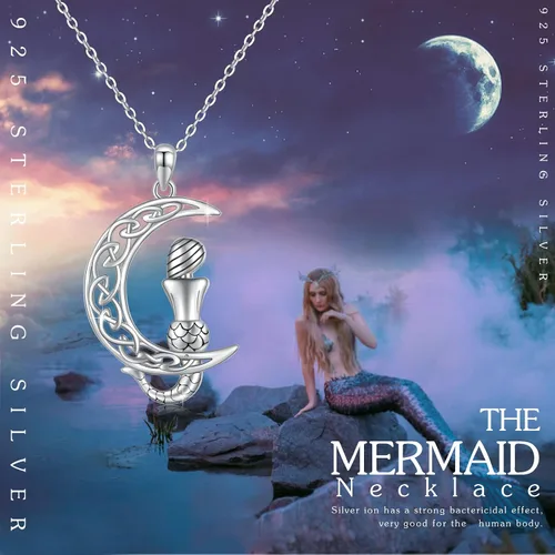 Vista 4 de OHAYOO Collar de tortugadelfínelefantecolibrísirena, collar de plata esterlina, colgante de animales, joyería de animales para mujeres amantes