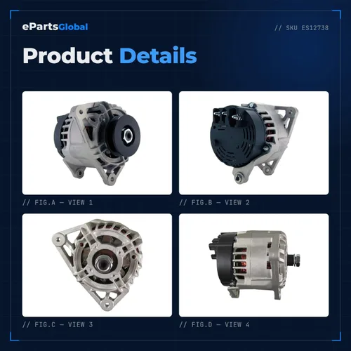 Vista 3 de Alternador compatible con Caterpillar 226B 247B AP300D y JCB 540 530 Perkins 2871A303