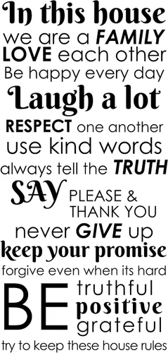 Vista 12 de Newclew Vinilo decorativo para pared con texto en inglés «Live Every Moment, Laugh Every Day», «Love Beyond Words»