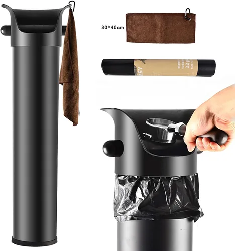 Vista 5 de Contenedor de café de gran capacidad para café – Caja comercial de café con bolsa de basura y trapo para cafetería, bares