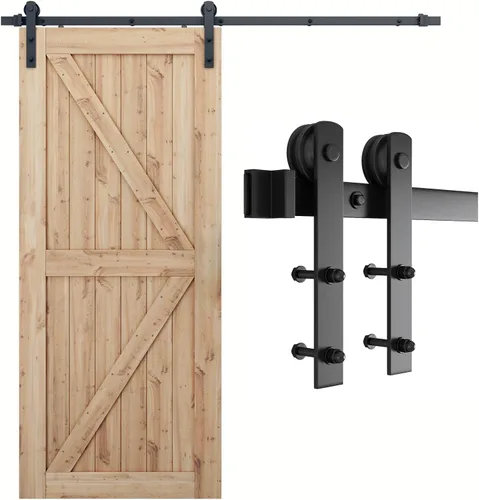 Vista 11 de SMARTSTANDARD Kit de herrajes para puerta corrediza de granero de 4 pies
