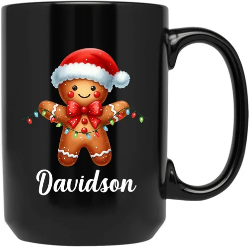 Vista 30 de Taza personalizada con nombre, diseño de muñeco de nieve con nombre, tazas de café de Navidad de muñeco de nieve, regalos personalizados para árbol