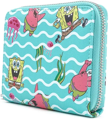 Vista 4 de Loungefly x Nickelodeon Spongebob Jelly Fishing Zip-Around Wallet