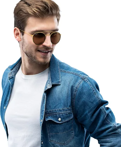 Vista 6 de Ray-Ban RB3647N - Gafas de sol redondas de doble puente para mujer
