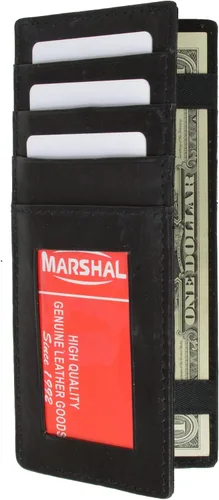 Vista 4 de MARSHAL Billetera mágica para hombre minimalista con tarjetero de crédito delgado #420CF
