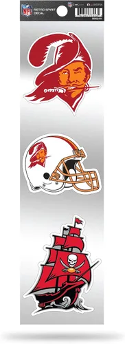 Vista 20 de Rico Industries Juego de calcomanías retro de fútbol americano de la NFL