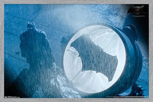Vista 13 de Trends International Película DC Comics – Batman v Superman – Póster de pared de señal, 14.725 x 22.375 pulgadas, versión enmarcada de madera