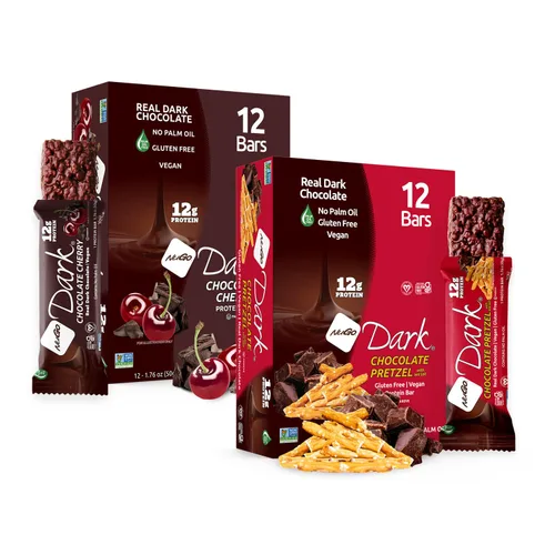 Vista 29 de NuGo Dark, caja variada de muestra, barra de proteínas veganas de 0.47-0.31 onzas, sin gluten, 12 CT