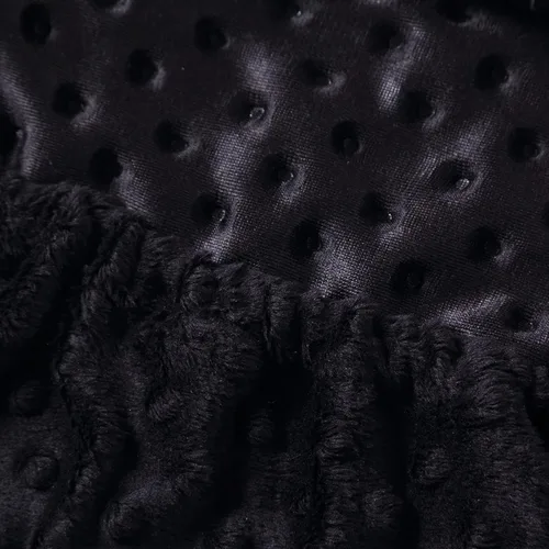 Vista 4 de Funda para cambiador, súper suave, con lunares minky, agradable a la piel, transpirable, lavable, para cambiador, para bebé, niño y niña (negro)