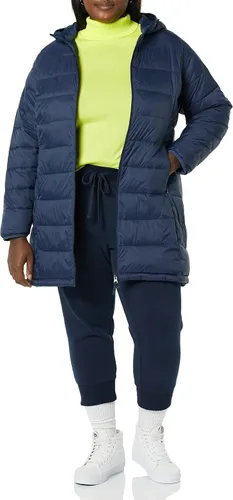 Vista 5 de Tienda Essentials - Abrigo acolchado, ligero y resistente al agua con capucha para mujer, disponible en talla extragrande